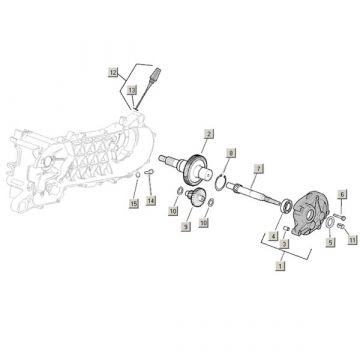 Vertanding - Overbrenging Aprilia Mojito Custom 50 2-takt (Piaggio motor) 2004-2010