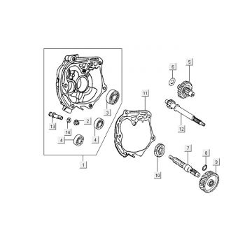 Vertanding - Overbrenging Kymco Super9 50 2-takt LC oud model matzwart-zilver
