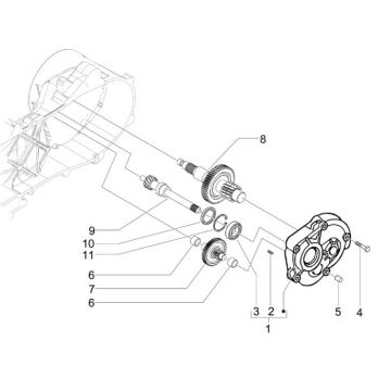 Vertanding - Overbrenging Vespa S 50 4-takt 4V AC