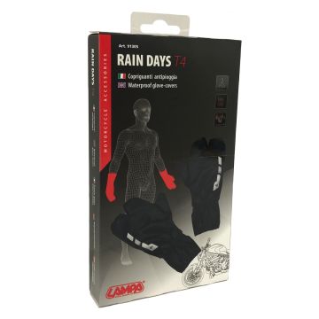 Overtrek handschoen regen drie-vingers van PVC-nylon universeel lampa zwart