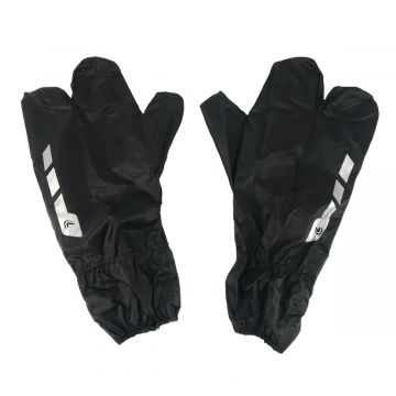 Overtrek handschoen regen drie-vingers van PVC-nylon universeel lampa zwart