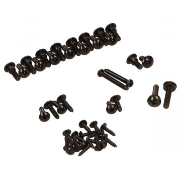 Schroevenset/parker met boutset voor kapdelen/plaatwerk -DMP- Piaggio Zip 2000→ 50-125cc 2/4-takt  zwart