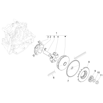Variateur- V-snaar Piaggio Liberty 50 4-takt AC IGET 3V Euro 5