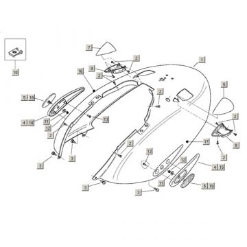 Motorschermen Aprilia Habana 2-takt (Morini motor) 1999-2004