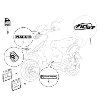 Emblemen - Stickers Piaggio Zip 2000 2-takt AC