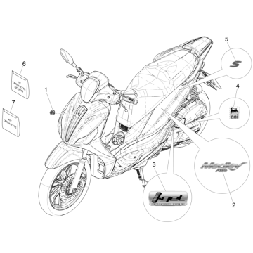 Emblemen - Stickers - Logo Piaggio Medley 150 ie ABS Euro 4 2016-2020