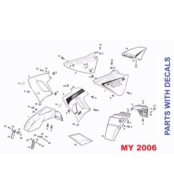 Kappen - Beplating Derbi Senda SM DRD 2006