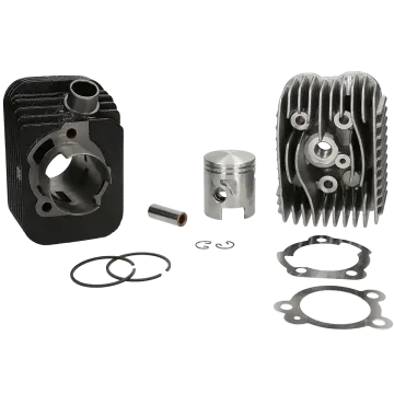 Cilinder met cilinderkop Polini 63cc 43mm Racing Vespa-Gilera Ciao/Citta/SI/Bravo/Boxer/Boss/Grillo (pistonpendiameter 12mm) 140.0065/R