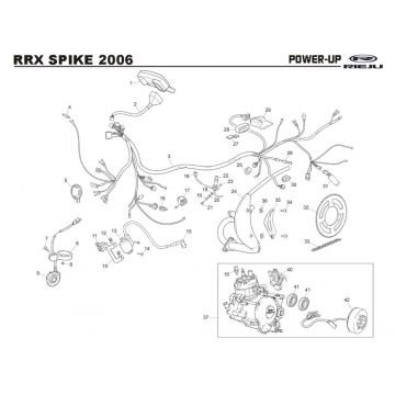 Kabelboom - Bobine - Ontsteking - Stator - Vliegwiel Rieju Spike-x zwart 2006 2-takt