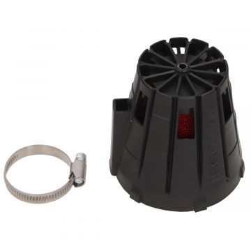 Luchtfilter/powerfilter Malossi E5- 0 graden/aansluitbreedte = 35mm - zwart/PHVA 12/Mikuni VM 19-22 zwart 042419.C0