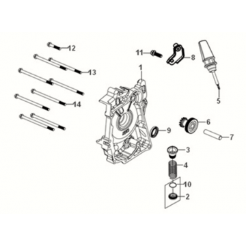 R. crank case cover Sym X-Pro 50 E5