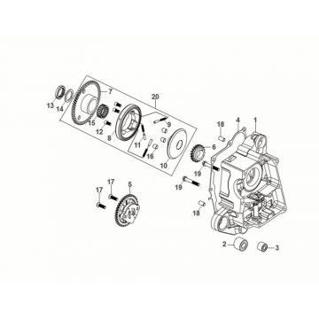 Carterhelft rechts - Startkoppeling - Oliepomp Sym Fiddle IV 50 Euro 5
