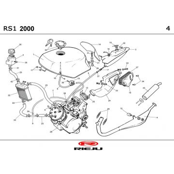 Radiateur - Koelsysteem - Uitlaat - Benzinetank Rieju Rs1 geel- blauw 2001 2-takt