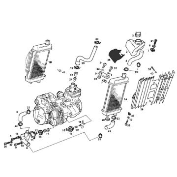 Radiateur - Koelsysteem Senda R 50 2-takt LC oud model