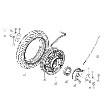 Achterwiel - Motor Niu M1
