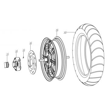 Achterwiel - Motor Niu N1S