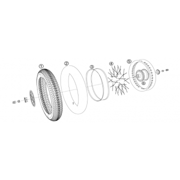Rear wheel set Yadea Trooper 01 Fatbike