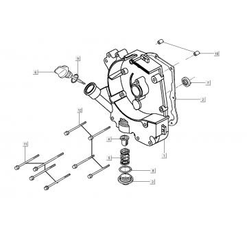Carterhelft rechts - Peilstok - Oliefilter Kymco People S 50i Euro 4 Mat Bruin