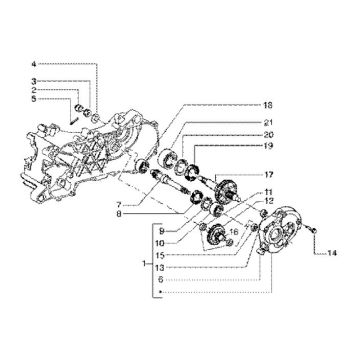 Vertanding - Overbrenging Gilera Runner FXR 180 2-takt