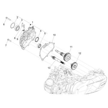 Vertanding - Overbrenging Piaggio Medley 125 ABS Euro 5 2021-2022