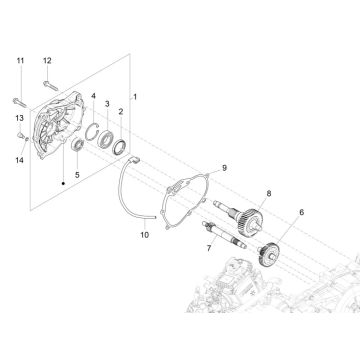 Vertanding - Overbrenging Piaggio MP3 300 HPE / 300 HPE Sport ABS Euro 5 2020-2022