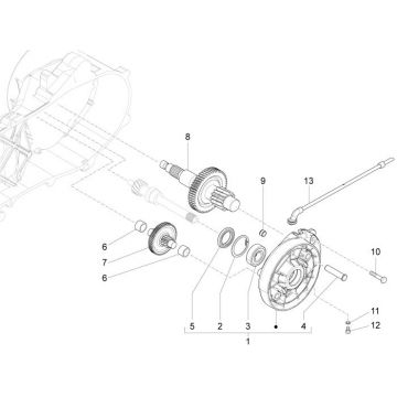 Vertanding - Overbrenging Vespa Primavera 50 4-takt 4V
