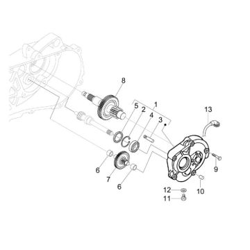 Vertanding - Overbrenging Piaggio New Fly 4-takt 2V