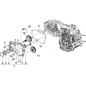 Vertanding - Overbrenging Vespa GTS 250 ie 2005-2009 (met ABS)