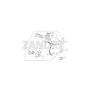 Remcilinder - Remhendel - Remleiding - Remklauw - Remblokken Santini Capri 125 wit