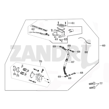 Remcilinder - Remhendel - Remleiding - Remklauw - Remblokken Santini Capri mat donkerblauw