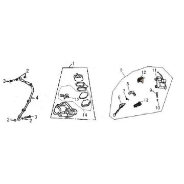 Remcilinder - Remhendel - Remleiding - Remklauw - Remblokken China LX 50 4-takt AC wit