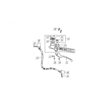 Remcilinder - Remhendel - Remleiding Kymco MXU 50