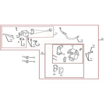 Remcilinder - Remhendel - Remleiding - Remklauw - Remblokken China R8 flat mat antraciet