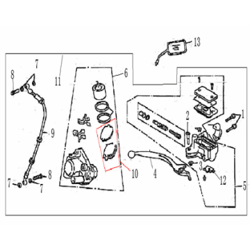 Remdelen rechts - Spiegel Znen Grand Retro oranje