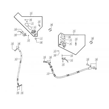 Remcilinder - Remhendel - Remleiding - Remklauw - Remblokken Kymco GTI 300i