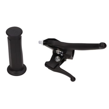 Remhendel compleet Vespa Ciao/Citta/Si rechts met starthendel/houder/handvat zwart DMP