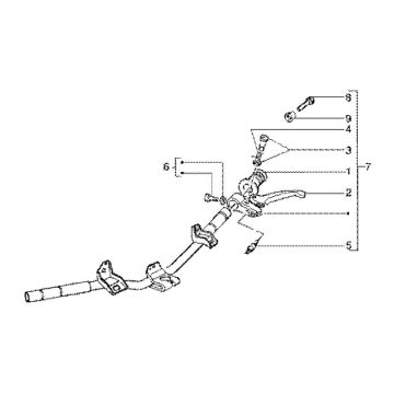 Remhendel links (trommelrem) Gilera Runner FXR 180 2-takt