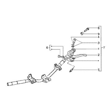 Remhendel links (remschijf achter) Gilera Runner FXR 180 2-takt