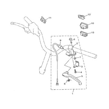 Remhendel links - Schakelaars Yamaha Neo's 50 2-takt AC 2003-2008