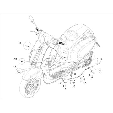 Achterremkabel Vespa Elettrica 25km/u SCH Euro 5 2021