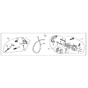 Remklauw - Remleiding - Remblokken AGM GT blauw