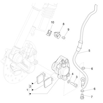 Remklauw - Remblokken - Remleiding Vespa Elettrica 45km/u Euro 5 2021