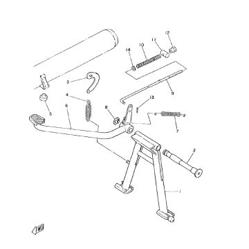 Rempedaal middenstandaard Yamaha FS1