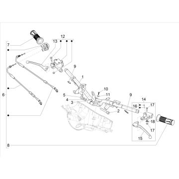 Remklauw - Remblokken - Remleiding Vespa Elettrica 25km/u SCH Euro 5 2021