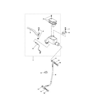 Remcilinder - Remhendel - Remleiding Yamaha Bw's 2-takt