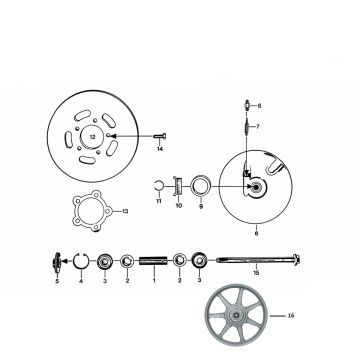 Remschijf Zundapp KS 50 530-010, 011, 012, 014, 500