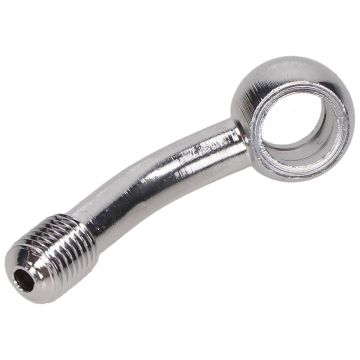 Remslang-koppeling universeel geknikt chroom 10mm diameter/M10x 1,25 schroefdraad 45 graden Supertec