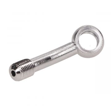 Remslang-koppeling universeel geknikt chroom 10mm diameter/M10x 1,25 schroefdraad 25 graden Supertec