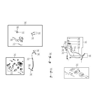 Remcilinder - Remklauw - Remblokken - Remleiding Agility 16+ 125 Mat Metallic Light Blue