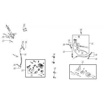 Remcilinder - Remklauw - Remblokken - Remleiding Agility CITY 16 125
